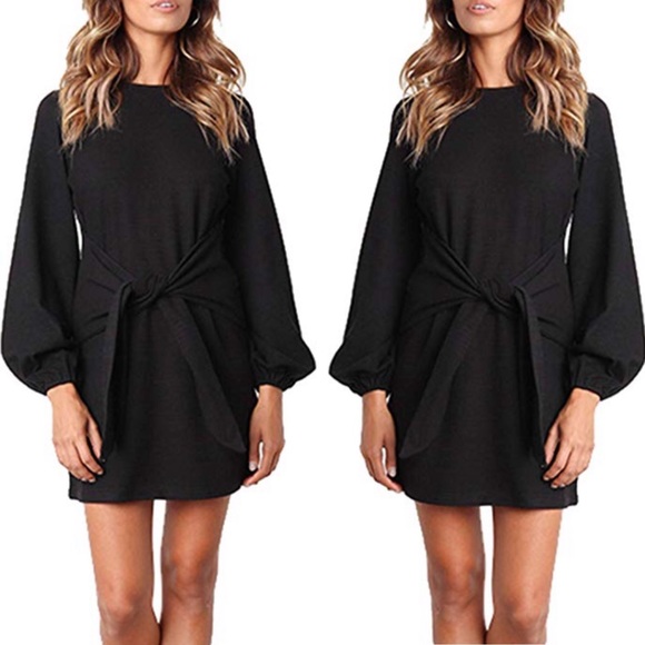 ✦NWT Belted Front Tie Tunic Dress✦ - Picture 6 of 8